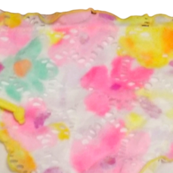 VICTORIA'S SECRET FLORAL BEAUTIFUL TIE SIDE BIKINI BOTTOMS SIZE L - Picture 3 of 5